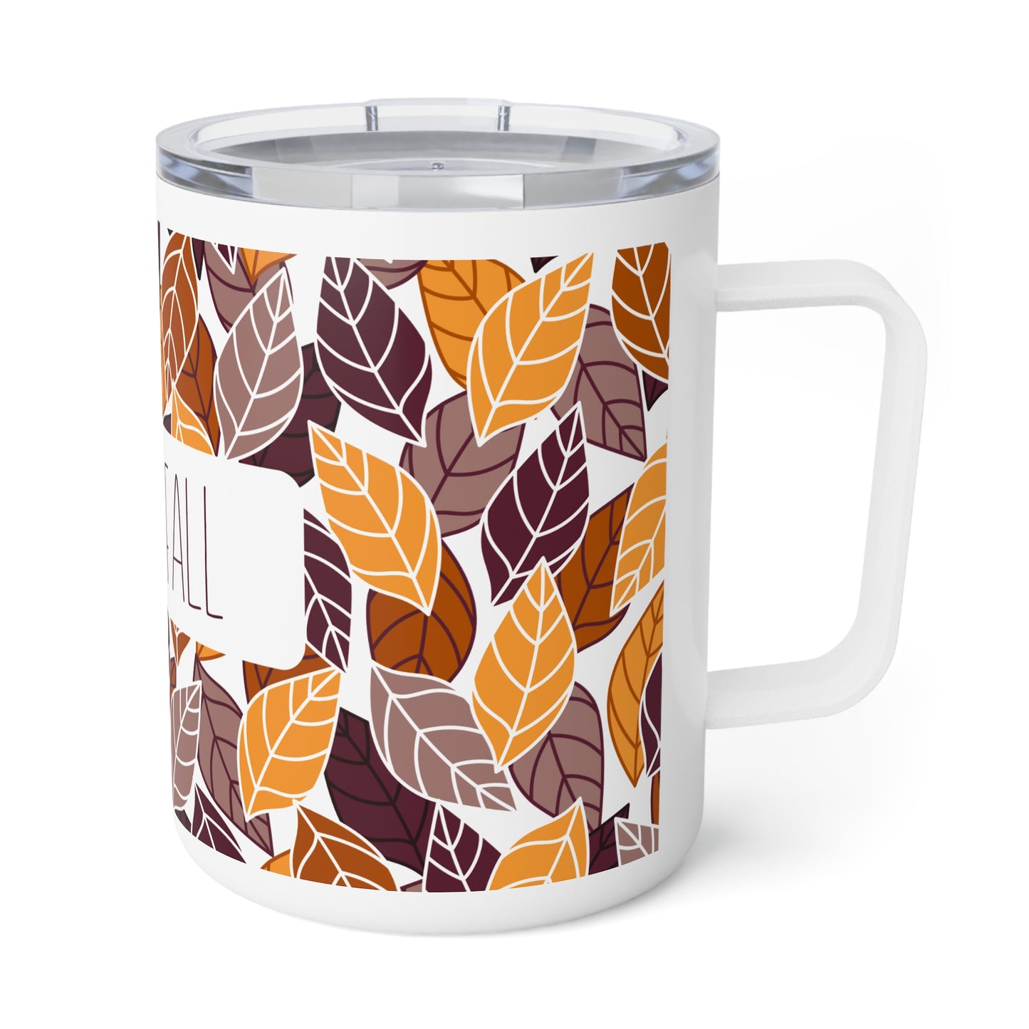 Autumn Insulated Coffee Mug, 10oz - Fall Leaves Design, Perfect for Cozy Mornings, Gifts for Coffee Lovers, Seasonal Decor, Hello Fall
