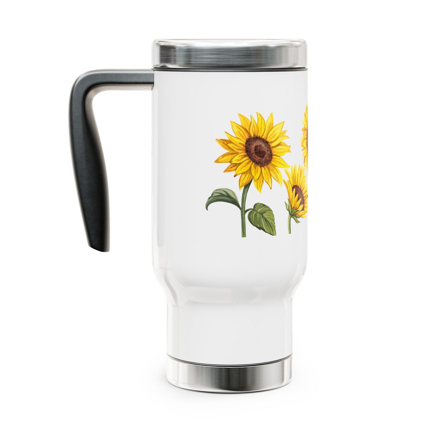 Sunflower Stainless Steel Travel Mug, Insulated Coffee Cup, Gift for Nature Lovers, Perfect for Camping, Outdoor Adventures, Road Trips