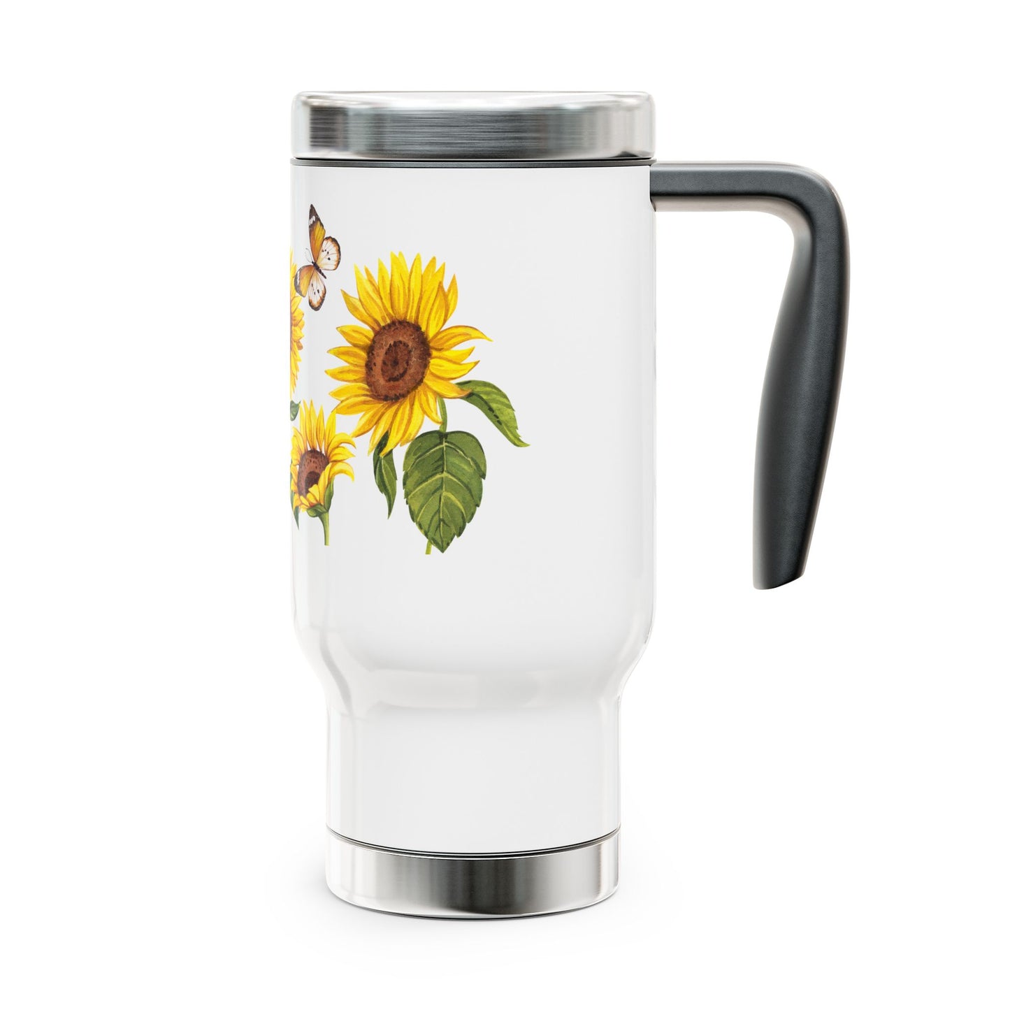 Sunflower Stainless Steel Travel Mug, Insulated Coffee Cup, Gift for Nature Lovers, Perfect for Camping, Outdoor Adventures, Road Trips