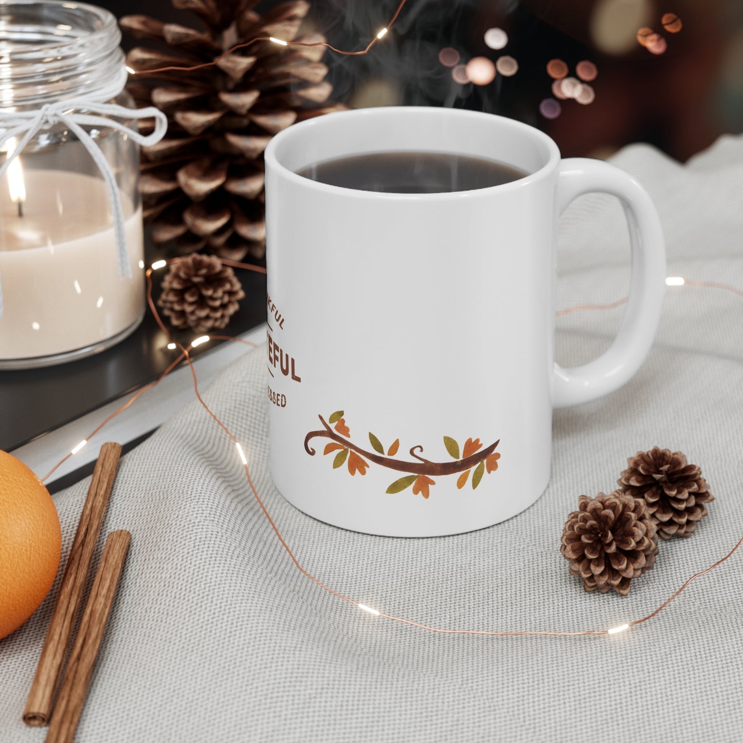 Thankful & Grateful Ceramic Coffee Cups