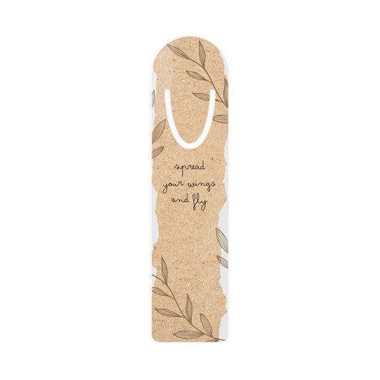 Inspirational Bookmark, Spread Your Wings Quote, Gift for Book Lovers, Reading Accessories, Nature-Inspired Decor, Unique Page Holder