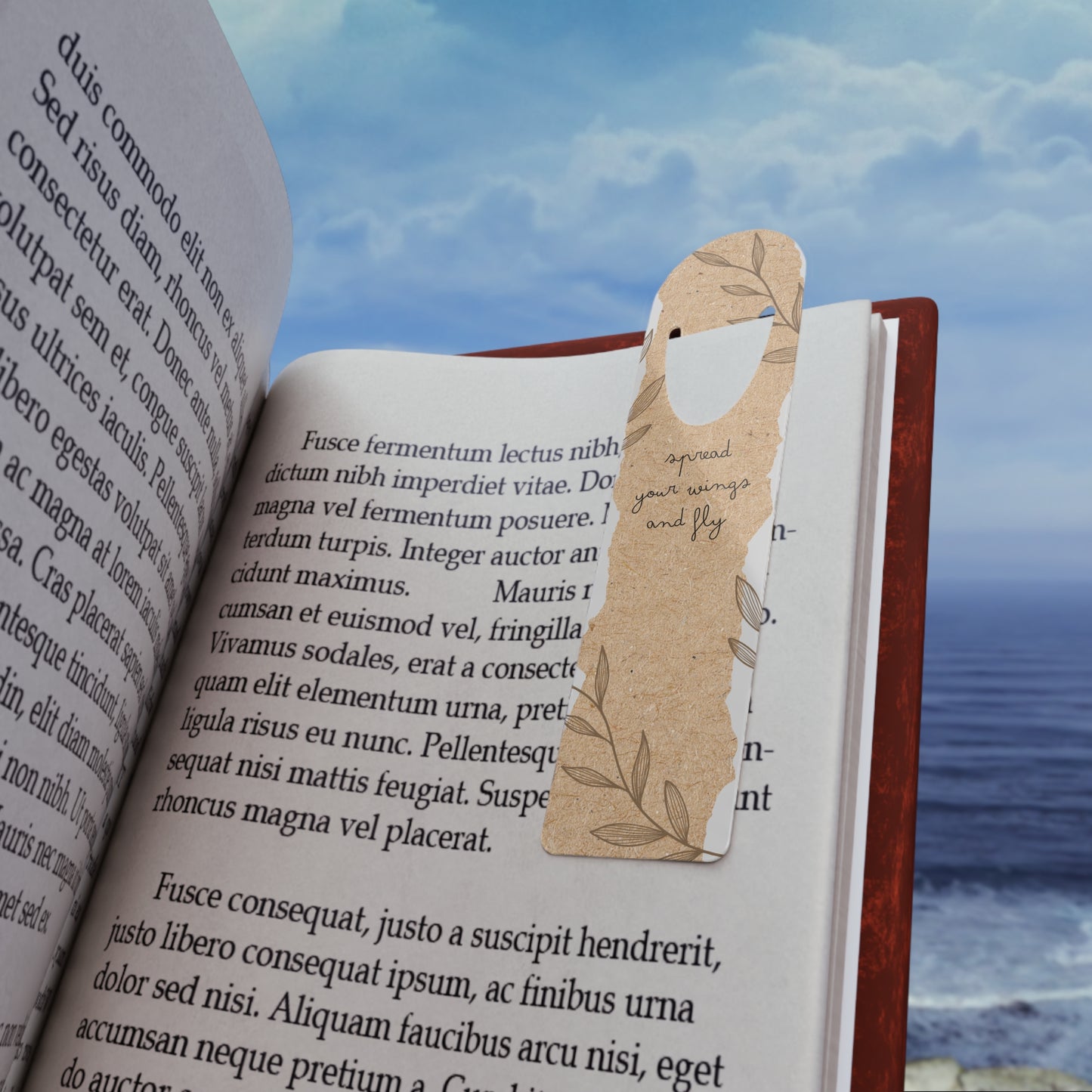 Inspirational Bookmark, Spread Your Wings Quote, Gift for Book Lovers, Reading Accessories, Nature-Inspired Decor, Unique Page Holder