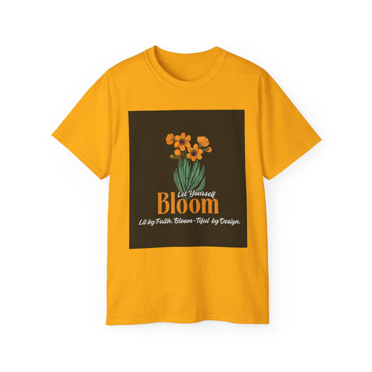 Bloom Yourself Unisex Ultra Cotton Tee, Floral T-Shirt, Inspirational Gift, Spring Fashion, Casual Wear, Positive Vibes