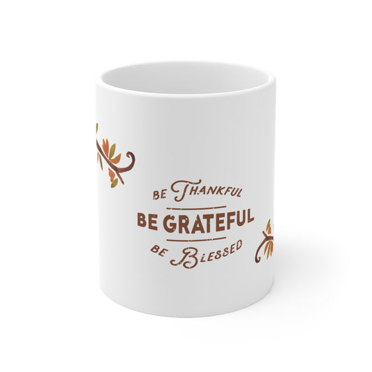 Thankful & Grateful Ceramic Coffee Cups