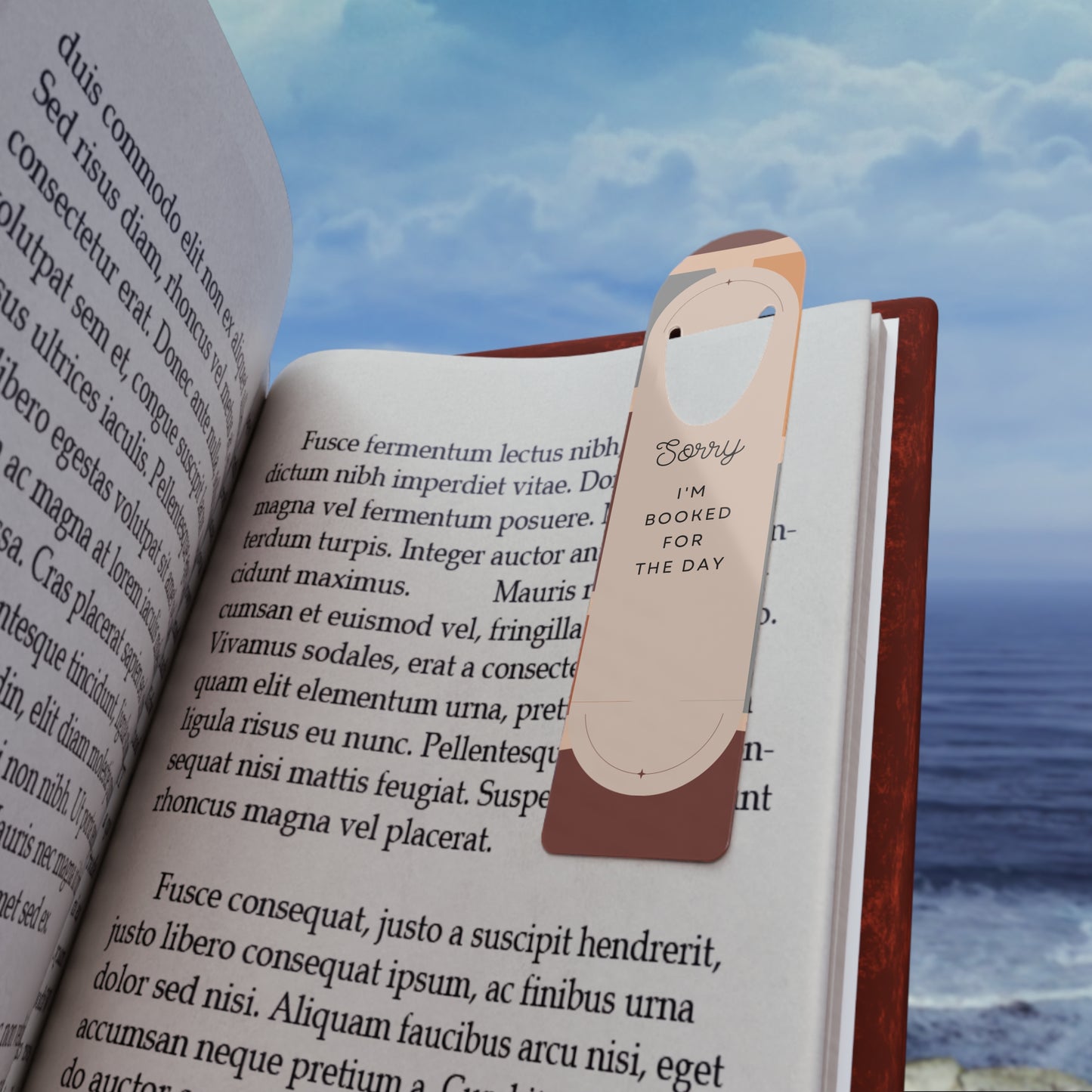 Stylish Bookmark, Gift for Book Lovers, Reading Accessory, Sorry I'm Booked for the Day, Literary Gift, Unique Reading Tool