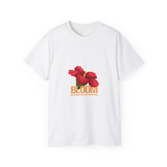 Bloom Floral Unisex Cotton Tee - Perfect Gift for Nature Lovers, Casual Wear, Spring Fashion, Birthday, Mother's Day