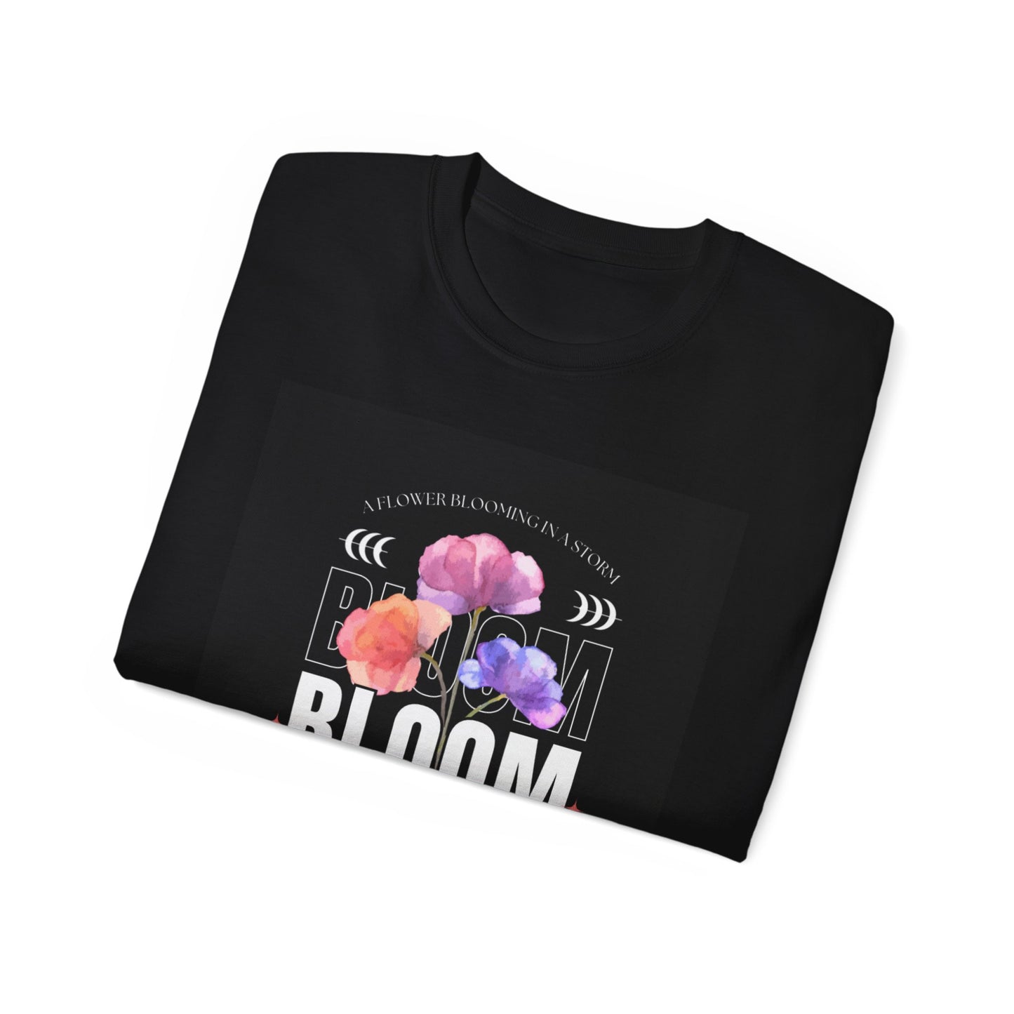 Bloom Stronger Unisex Cotton Tee, Inspirational T-Shirt, Motivational Shirt, Gift for Friends, Positive Vibes Clothing, Self-Care Apparel
