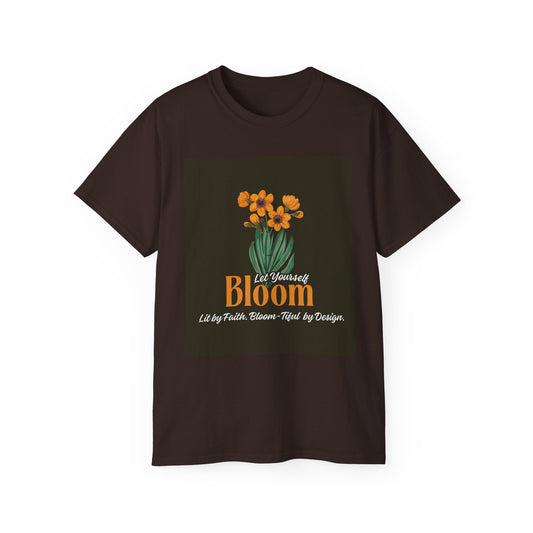 Bloom Yourself Unisex Ultra Cotton Tee, Floral T-Shirt, Inspirational Gift, Spring Fashion, Casual Wear, Positive Vibes
